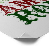 Amor Roma mit grüner Spitze Poster (Ecke)