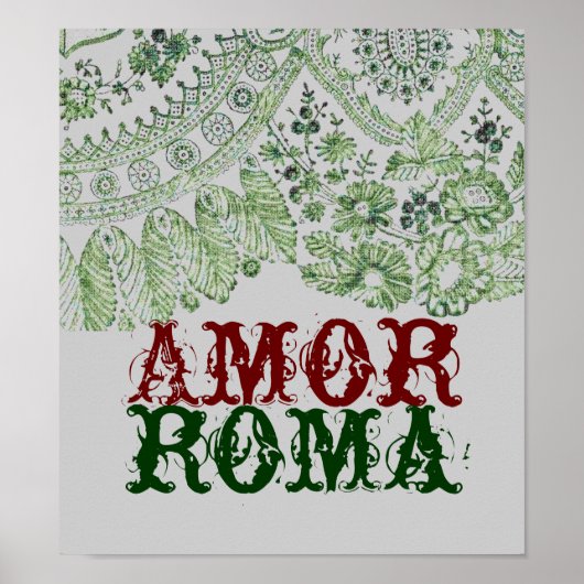 Amor Roma mit grüner Spitze Poster (Vorne)