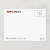 Amor Roma mit grüner Spitze Postkarte (Rückseite)