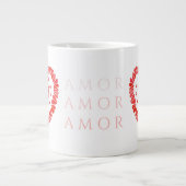 AMOR-SPANISCHE LIEBE Große weiße Tasse (Vorderseite)