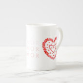 AMOR-SPANISCHE LIEBE Knochen-China Tasse (Vorderseite Rechts)