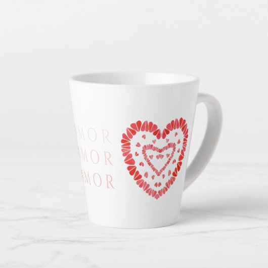 AMOR-SPANISCHE LIEBE Latte Tasse (Rechte Ecke)
