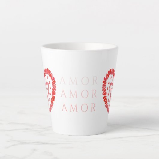 AMOR-SPANISCHE LIEBE Latte Tasse (Vorderseite)