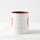 AMOR-SPANISCHE LIEBE Maroon Combo Tasse (Zentrum)