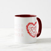 AMOR-SPANISCHE LIEBE Maroon Combo Tasse (VorderseiteRechts)