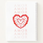 AMOR-SPANISH-LIEBE 8.5x11 Spiral-Notebook Notizblock (Rückseite)