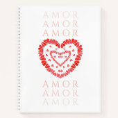 AMOR-SPANISH-LIEBE 8.5x11 Spiral-Notebook Notizblock (Vorderseite)