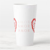 AMOR-SPANISH LIEBE hoch Latte Tasse (Vorderseite)