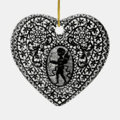 AMOR-SPITZE-HERZ-FOTO-SCHABLONE KERAMIK ORNAMENT (Hinten)