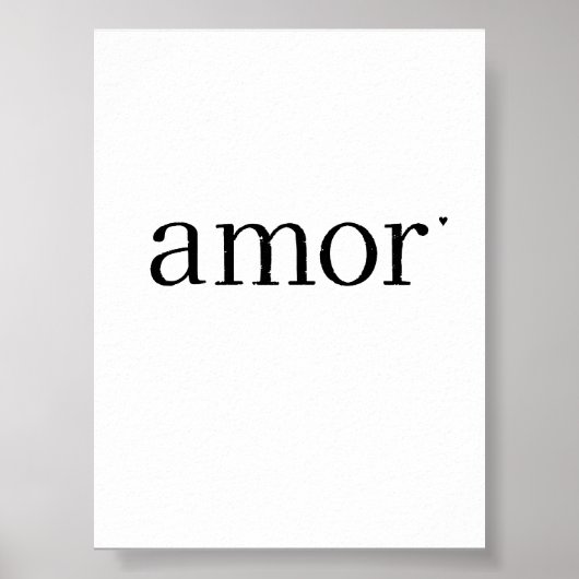 Amor - valentine typography poster (Vorne)