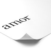 Amor - valentine typography poster (Ecke)
