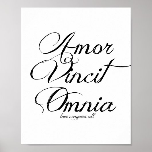 "Amor Vincit Omnia" 8x10 Print Poster (Vorne)