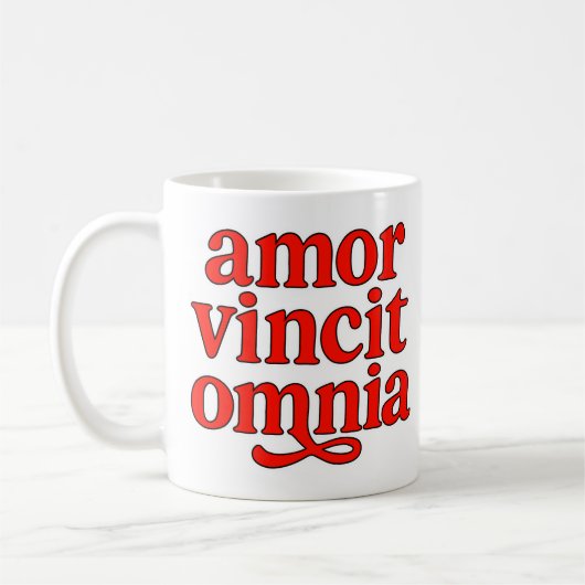 Amor vincit omnia kaffeetasse (Links)
