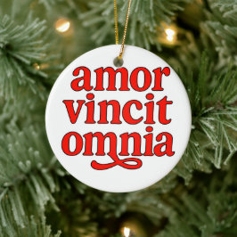 Amor vincit omnia keramik ornament