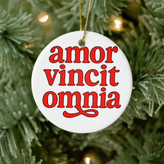 Amor vincit omnia keramik ornament (Baum)