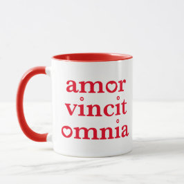 Amor Vincit Omnia - lateinisches Zitat Tasse