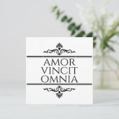 Amor Vincit Omnia - Liebe erobert alle Einladung (Stehend Vorderseite)