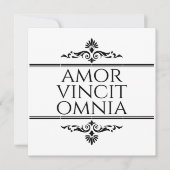 Amor Vincit Omnia - Liebe erobert alle Einladung (Vorderseite)