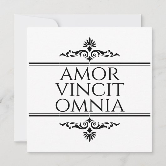Amor Vincit Omnia - Liebe erobert alle Einladung (Vorderseite)