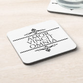 Amor Vincit Omnia - Liebe erobert alle Getränkeuntersetzer (Linke Seite)