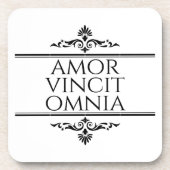 Amor Vincit Omnia - Liebe erobert alle Getränkeuntersetzer (Vorderseite)
