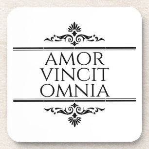 Amor Vincit Omnia - Liebe erobert alle Getränkeuntersetzer