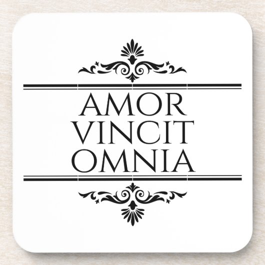 Amor Vincit Omnia - Liebe erobert alle Getränkeuntersetzer (Vorderseite)