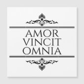 Amor Vincit Omnia Liebe erobert alle lateinischen Magnetkarte (Vorderseite)