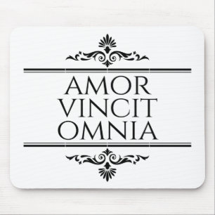 Amor Vincit Omnia Liebe erobert alle lateinischen  Mousepad