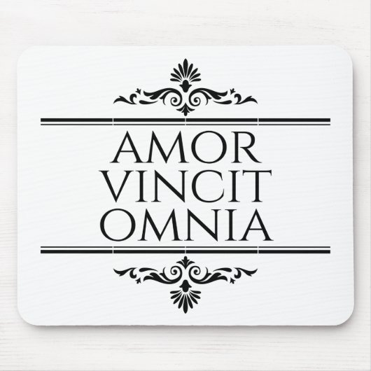 Amor Vincit Omnia Liebe erobert alle lateinischen  Mousepad (Vorne)