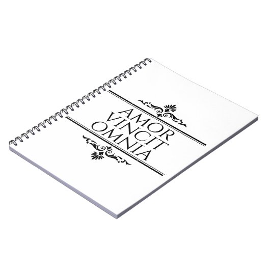 Amor Vincit Omnia Liebe erobert alle lateinischen Notizblock (Linke Seite)