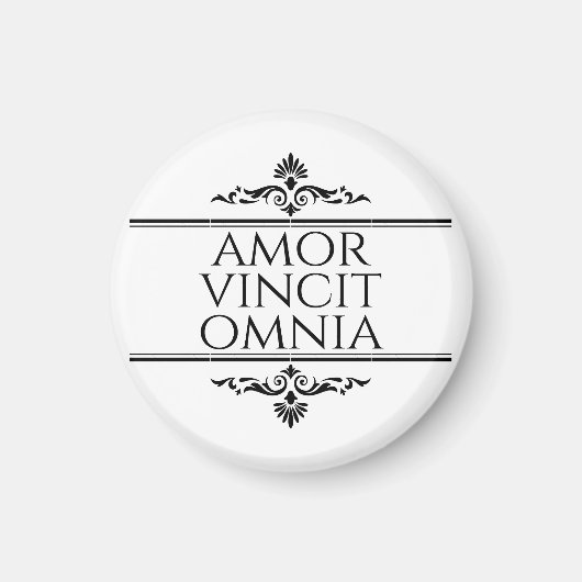 Amor Vincit Omnia - Liebe erobert alle Magnet (Vorne)