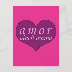 Amor Vincit Omnia Liebe erobert den ganzen Valenti Feiertagspostkarte