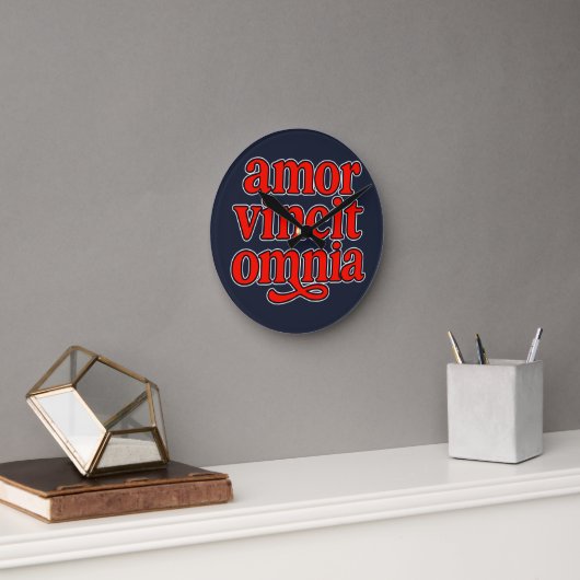Amor vincit omnia runde wanduhr (Büro)