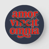 Amor vincit omnia runde wanduhr (Vorderseite)