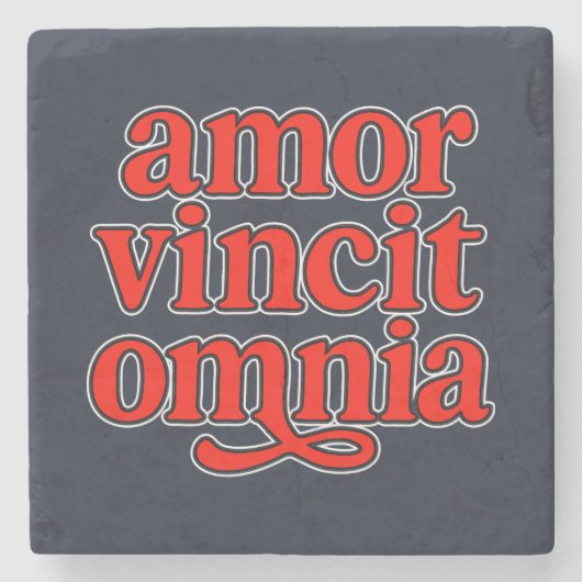 Amor vincit omnia steinuntersetzer (Vorderseite)