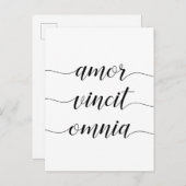 Amor vinitomnia inspirierend postkarte (Vorne/Hinten)