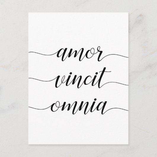 Amor vinitomnia inspirierend postkarte (Vorderseite)