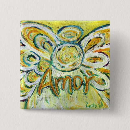 Amor Word Angel Art Button Pendant Tasten (Vorderseite)