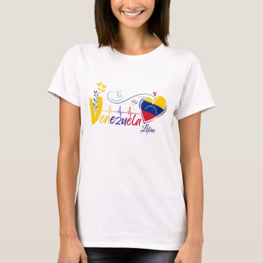 Amor y Unión Venezuela & USA T-Shirt (Vorderseite)