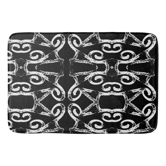 Amora a Black and White Badematte (Vorderseite)