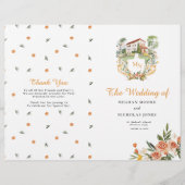 Amore & Aranci | Gefaltetes Hochzeitsprogramm (Vorderseite)