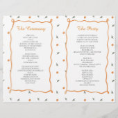 Amore & Aranci | Gefaltetes Hochzeitsprogramm (Rückseite)