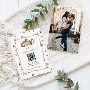 Amore & Aranci Hochzeitswebsite QR-Code-Scan Begleitkarte