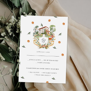 Amore & Aranci   Monogram Wedding RSVP Karte