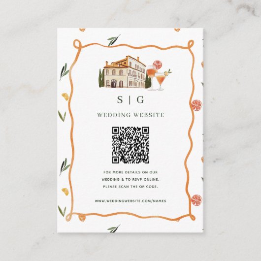 Amore & Aranci | Prüfung des QR-Codes auf der Hoch Begleitkarte (Vorderseite)