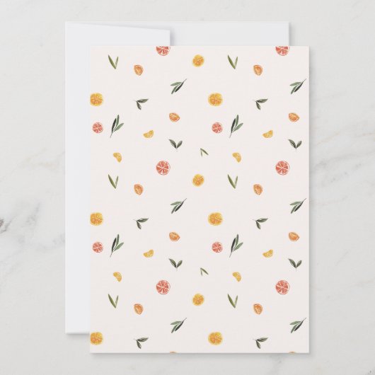 Amore & Aranci | Süßes Citrus-Brautparty Einladung (Rückseite)
