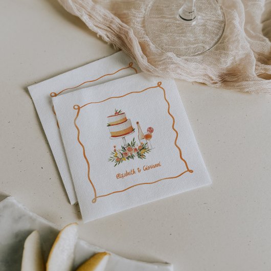 Amore & Aranci | Sweet Citrus Wedding Napkins Serviette
