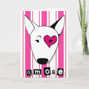 Amore Bullterrier-Karte Feiertagskarte