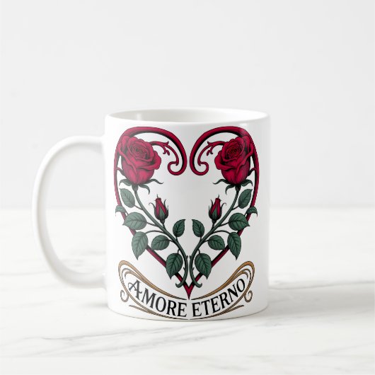 Amore Eterno Romantic Morning Rose Kaffeetasse (Links)